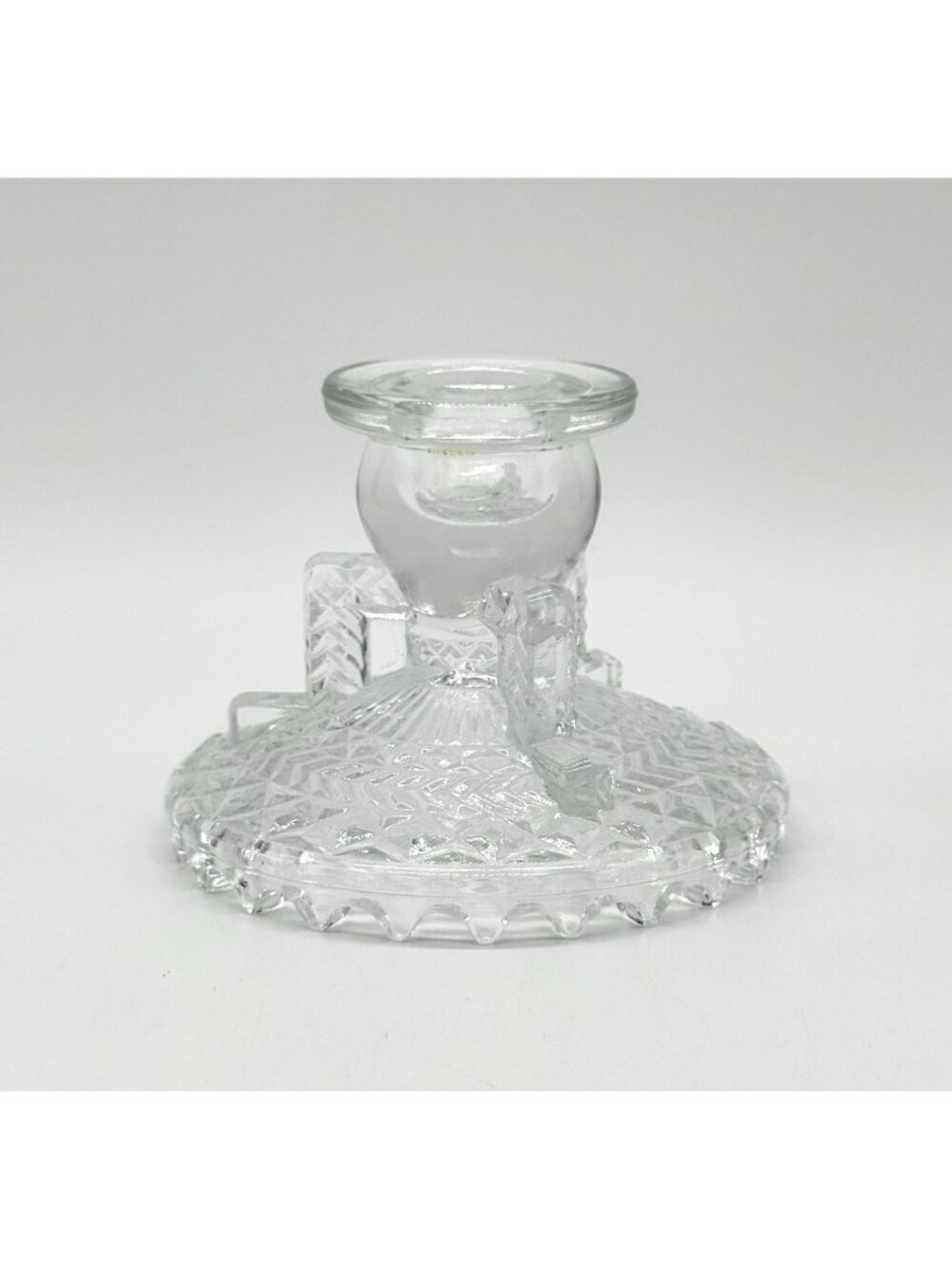 Vintage Anchor Hocking 1 Clear Glass Candle Holder